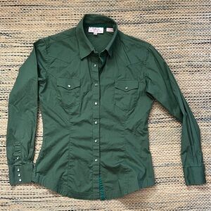 Panhandle Women's Green Western Snap Shirt